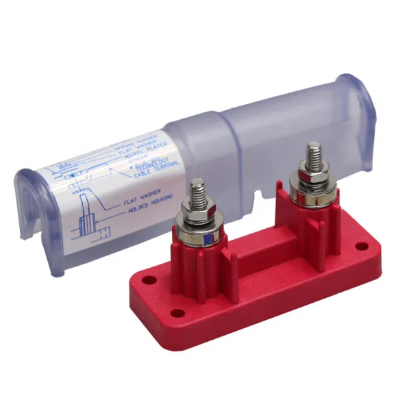 ANLFH500 – AIMS POWER Fuse Block, 300 Amp Up To 500 Amp Uses ANL Fuses With Protective Cover 9/32 Inch Stud
